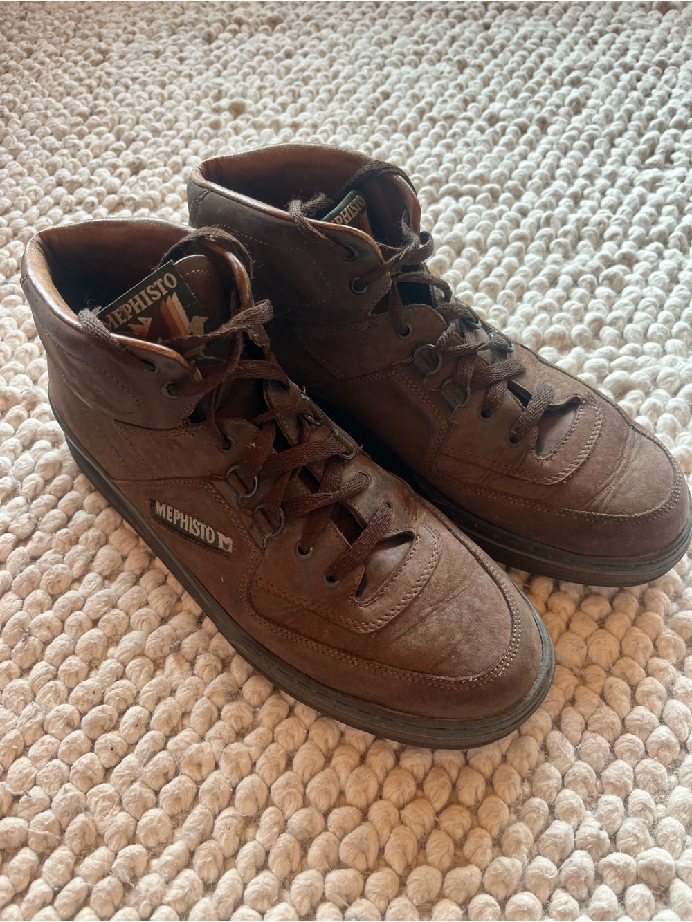 Mephisto Men’s Brown Leather Match sneaker Boots
